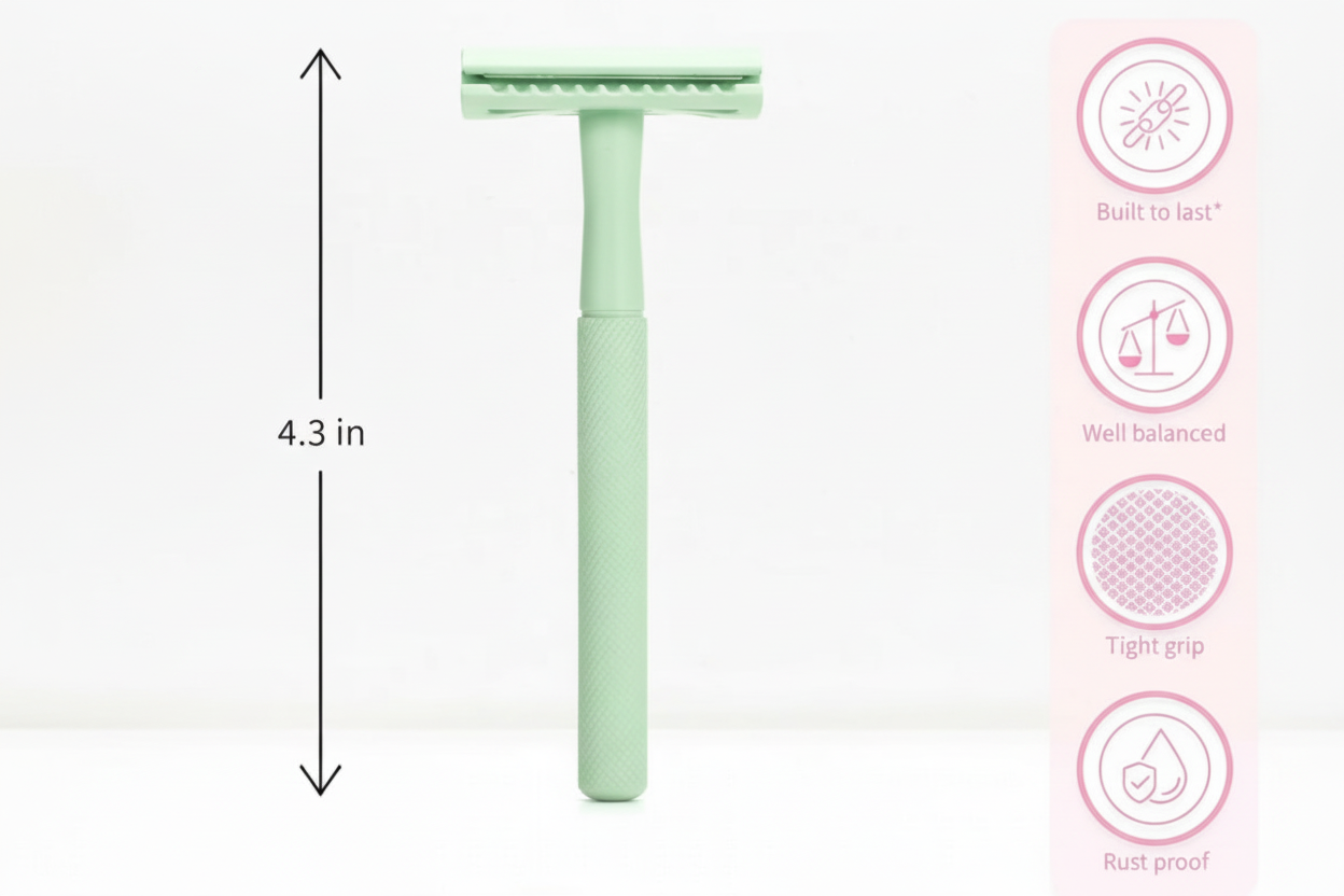 Stainless steel colorful razor