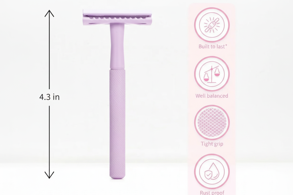 Stainless steel colorful razor