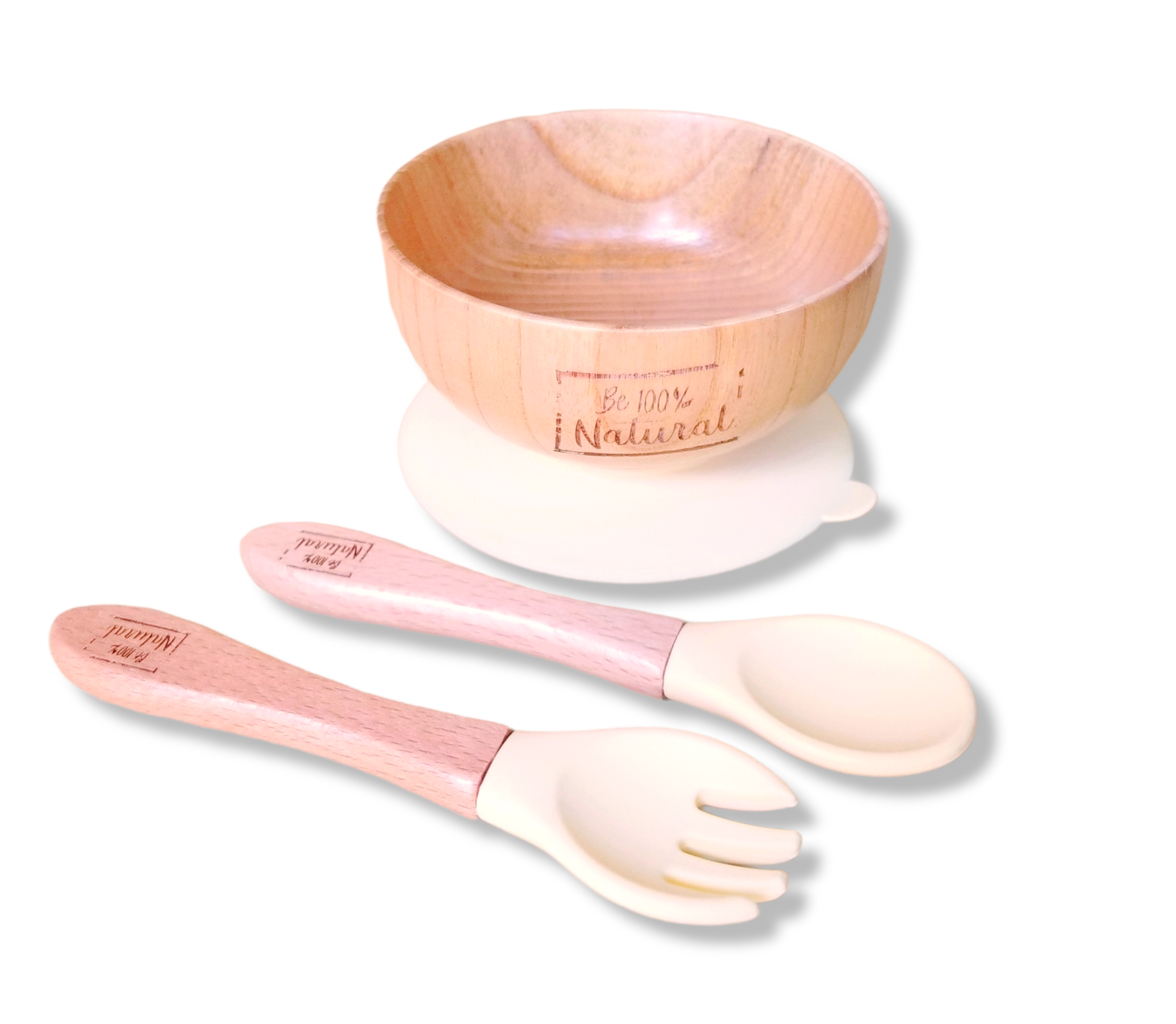 Bamboo baby & toodler set (3 pcs.) Ecofriendly and antimicrobial materials, excellent option for babies and toddlers.
