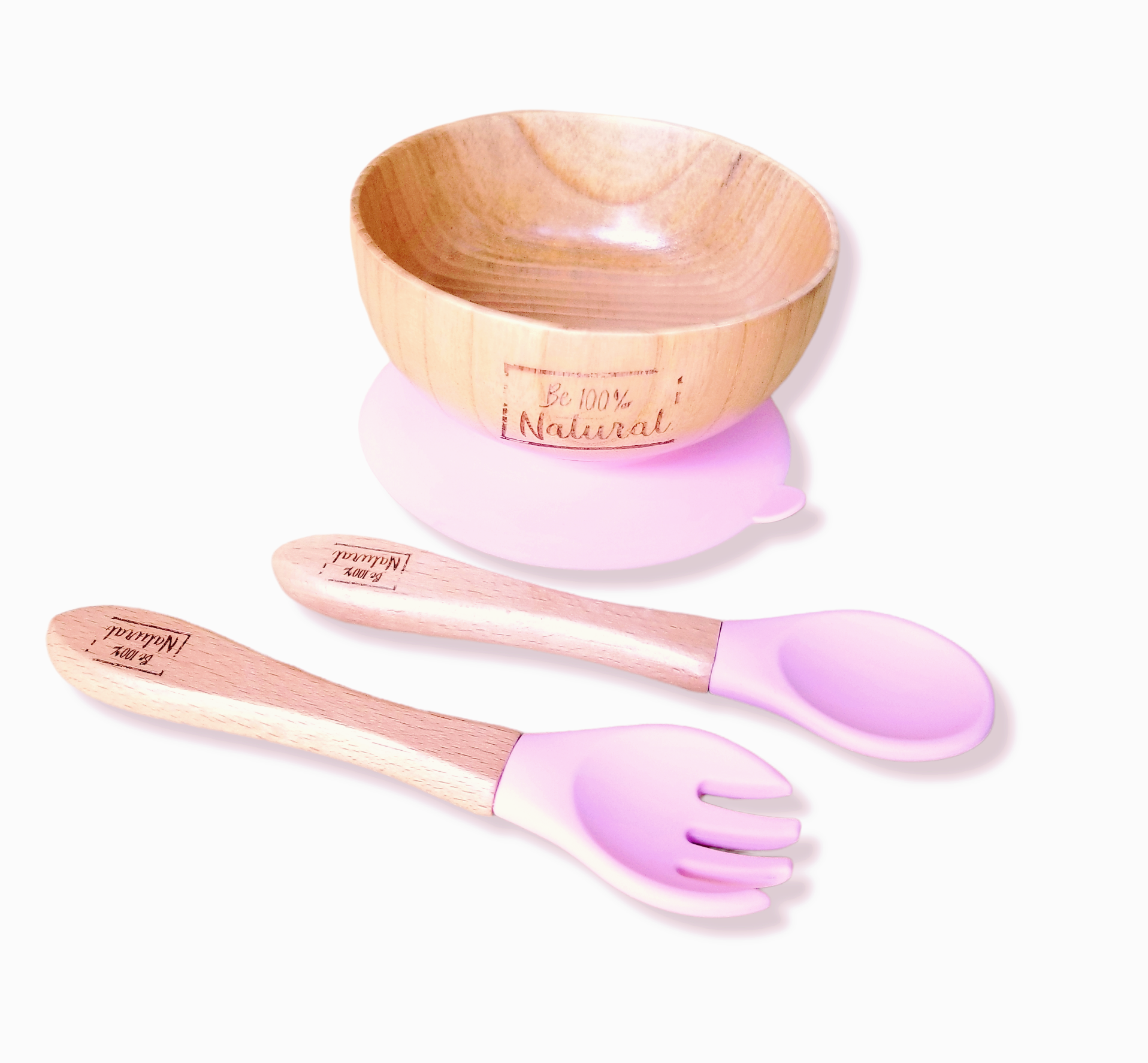 Bamboo baby & toodler set (3 pcs.) Ecofriendly and antimicrobial materials, excellent option for babies and toddlers.