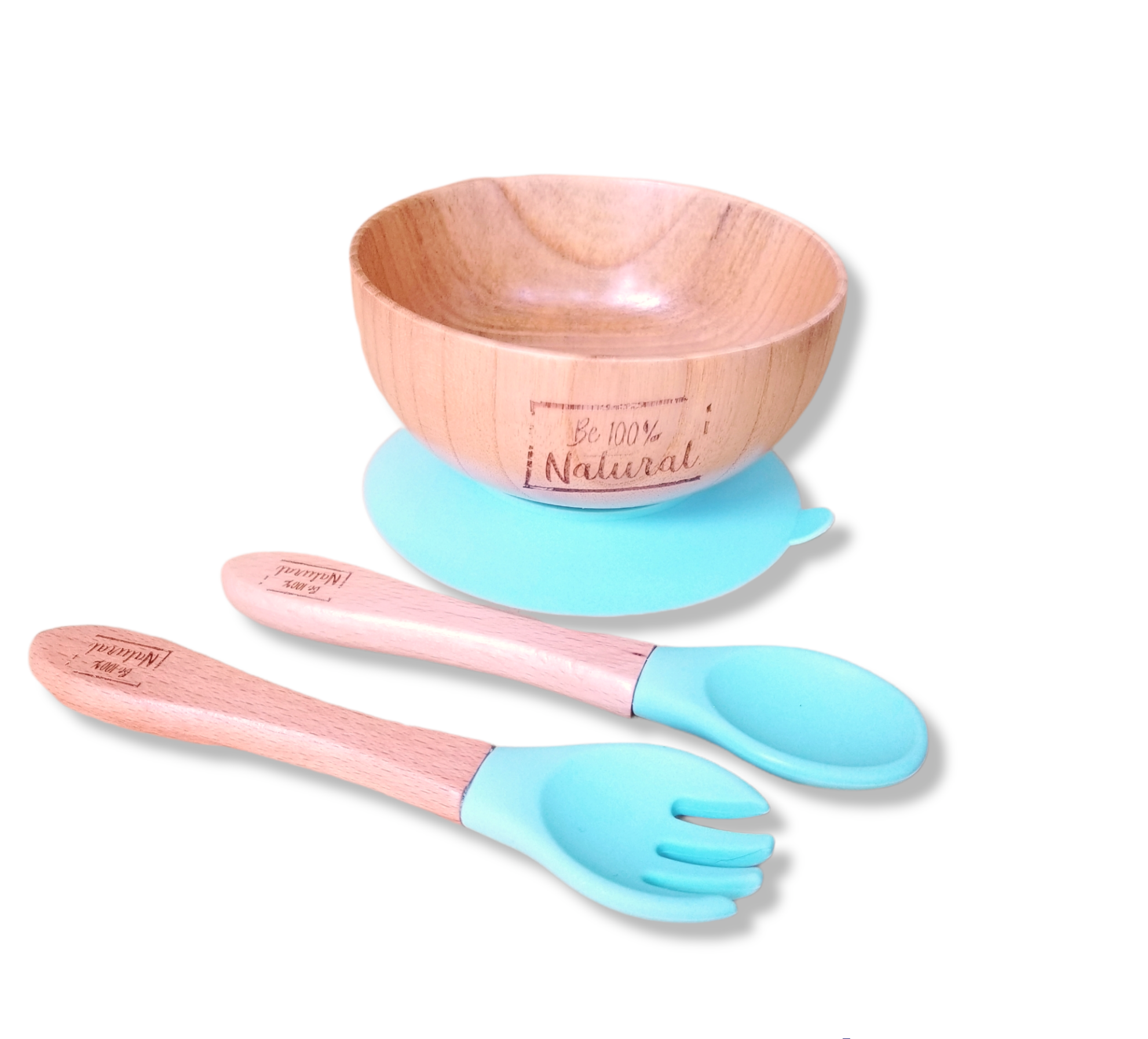 Bamboo baby & toodler set (3 pcs.) Ecofriendly and antimicrobial materials, excellent option for babies and toddlers.